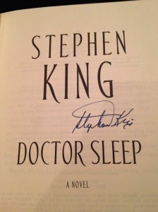 Signed copy of Doctor Sleep from Stephen King